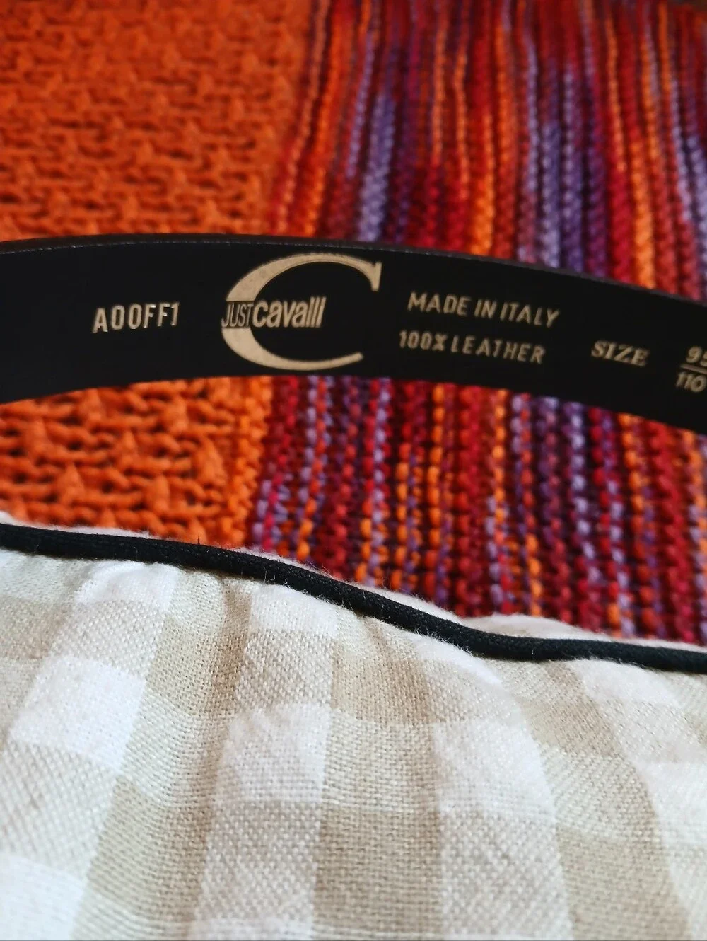 Just Cavalli Snake Print Leather Belt Made In Italy NWOT Suze 95/110